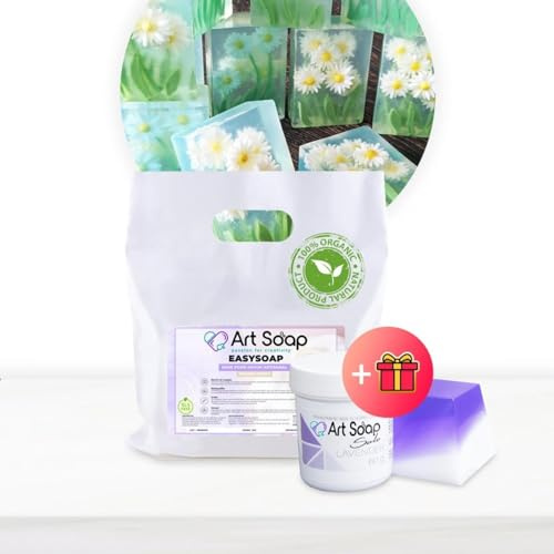 Resin Pro ArtSoap KariSoap - Base per Saponi Artigianali con Burro di Karité 1 kg Bianca con Colorante in Regalo Lavanda, Basi per la creazione di saponi Facile, Sicura e Versatile, Base per Sapone