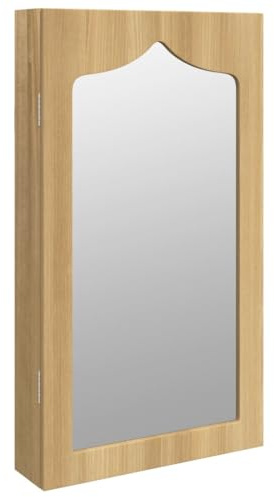 vidaXL Armoire à Bijoux avec Miroir Murale 37,5x10x67 cm, Armoire à Bijoux, Organisateur de Bijoux, Armoire à Bijoux avec Miroir, Miroir de Rangement