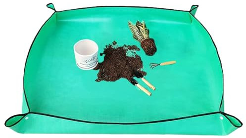 1 Articolo Tappetino per il Rinvaso Delle Piante, Tappetino da Giardinaggio per Piante da Interni, Tappetino da Giardinaggio Pieghevole, Adatto per Giardini in Miniatura Interni ed Esterni (Verde)