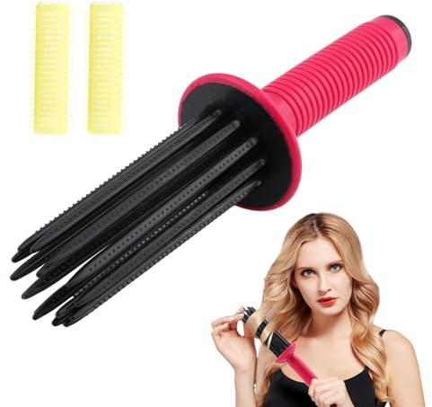 Fluffy Curly Hair Comb - 2-in-1 Curling & Defining Brush - Air Curly Hair Brush for Women & Girls (Colour: As Shown)