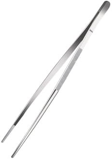 Voarge Pinze da Cucina in Acciaio Inox 30 cm, Barbecue Pinzette da Cucina,per Chef,Bistecche,Barbecue,Multiuso