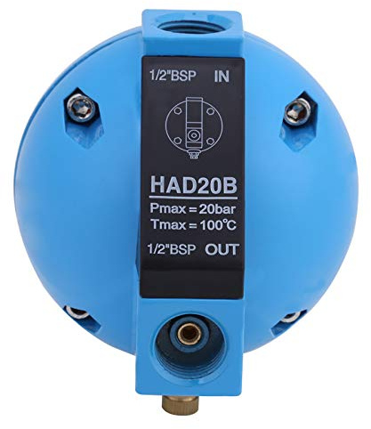 BONKZEBU Vanne de Vidange à Flotteur Ronde Automatique pour Systèmes D'air comprimé, Fonctionnement Fiable pour Usage Industriel, 1/2BSP 20Bar pour Machines