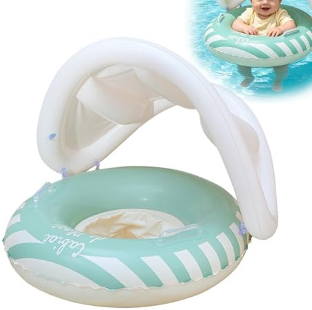 Ciambella Neonato, Salvagente Neonato Con Parasole, Salvagente Gonfiabile Per Piscina, Seggiolino Galleggiante Gonfiabile, Per 0-4 Anni Piscina Spiaggia Giardino