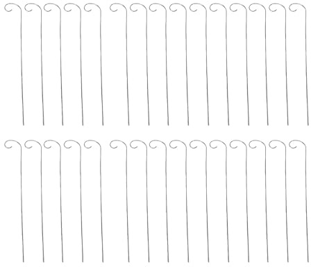 Pssopp Växtetikettkrokar, Växtetiketthållare Växtskyltstavar 30 St 30cm 304 Krokar i Rostfritt Stål med Krokformad Design Passar de Flesta Trädgårdsskyltar för Trädgårdsrabatter