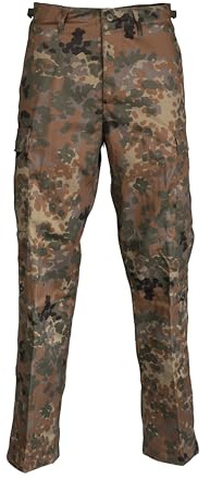 Mil-Tec US Ranger Hose Typ BDU • Herren Cargohose mit 6 geräumigen Taschen • Taktische Hose mit verstellbarem Kordelzug & Gürtelschlaufen • Feldhose für Outdoor, Arbeit & Freizeit • Flecktarn, M