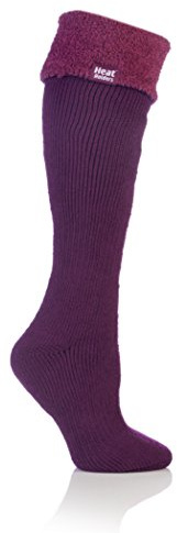 HEAT HOLDERS Ladies 1 Pair SockShop Wellington Boot Thermal Socks Deep Fuchsia 4-8