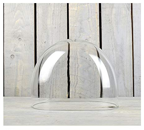 EMH Handgefertigte Glasglocke mit Mundgeblasen, oval, 20 cm