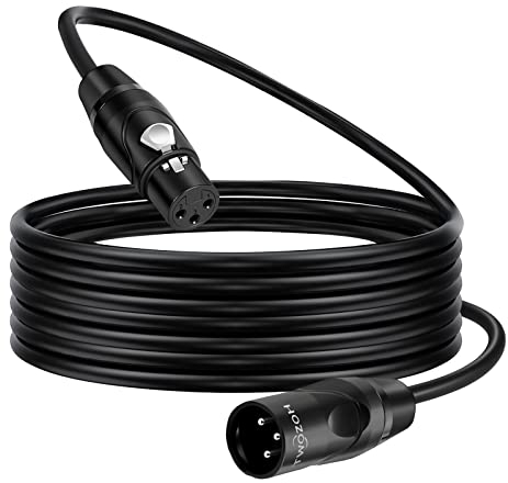 Twozoh XLR Kable 1M, XLR Stecker auf XLR Buchse Symmetrisches 3-poliges Mikrofonkabel (Profesional/Hifi)