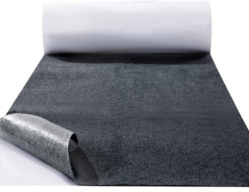HOMBYS Boat Non-Slip Waterproof Marine Carpet - Indoor/Outdoor, Easy to Clean Deck Rug with Marine Backing (2.9 ft*7.8 ft, Gray)