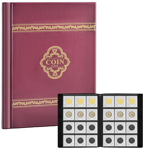 Aptbyte Album portamonete da 120 tasche per monete da 2 x 2 e collezionisti