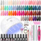 COSCELIA Kit Vernis Semi Permanent Complet, Ponceuse pour Ongles,35 Couleurs Vernis à Ongles, Lampe UV Ongles Gel, Base et Top Coat Kit Manucure Outils Accessoires Nail Art Kit Coffret Cadeau Femme