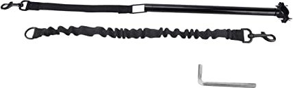 Hunde-Fahrradleine, Keine Hände nötig, Hundeleine, schwarz, verdickte Fahrradbefestigung mit Sechskantschlüssel für Training und Laufen