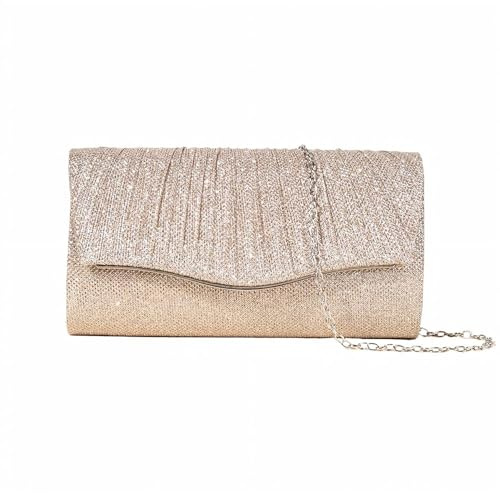 TTPSRY Pochette Donna Cerimonia Clutches Moda Borsa Sera Glitterata con Catena Staccabile Borsa Tracolla Elegante per Ballo di Fine Anno Feste Matrimoni