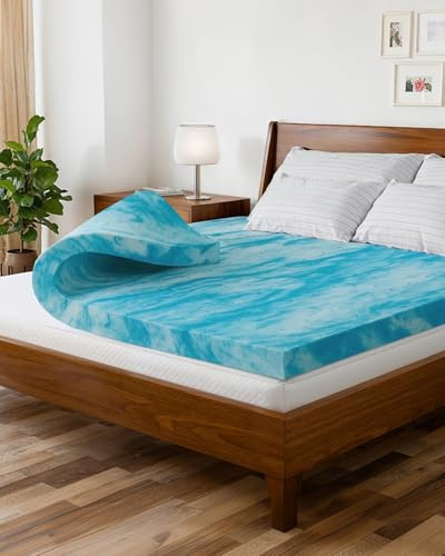 Super Soft Memory Foam Mattress Topper Queen Size - 3 Inch Breathable Gel Infused Memory Foam - Plush Feel Ventilated Mattress Pad - Pressure, Comfort & Pain Relief Bed Topper - CertiPUR-US & Oeko-Tex