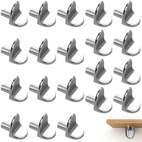 20 Pcs Heavy Duty L-Shaped Metal Shelf Support Brackets – Durable Shelf Brackets for Shelving