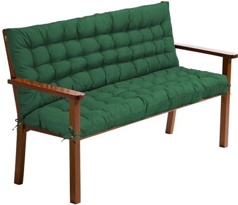 FAMIROSA Cojín para banco de jardín, columpio de jardín, 150 x 100 cm, Poliéster, Cojín para respaldo, Resistente a los rayos UV, Impermeable
