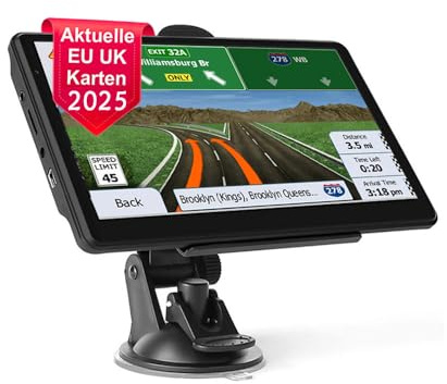 NEWFUN GPS Camiones Profesional,5 Pulgadas GPS Coche,Navegador GPS Coche,2025 Actualizaciones de Mapas de Europa para Toda la Vida,para Camiones y Coches