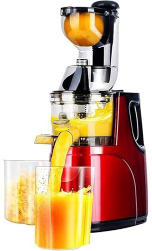 Licuadora portátil de prensado en frío, boca ancha de 8 cm, máquina de masticación para frutas y verduras enteras, alto rendimiento, funcionamiento silencioso con extracción de pulpa seca, electrodo