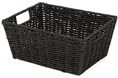 Compactor ETNA Korb - Cosmos Kollektion, Größe M, 31x24x14(h) cm, Schwarz, aus Papier und Metall