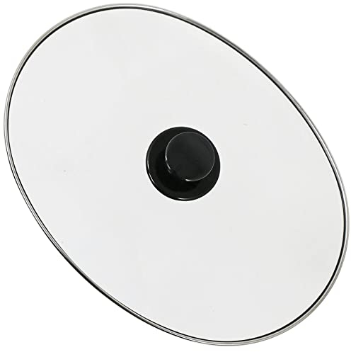SPARES2GO Large Oval Glass Lid & Knob Handle for Morphy Richards 6.5L Slow Cookers