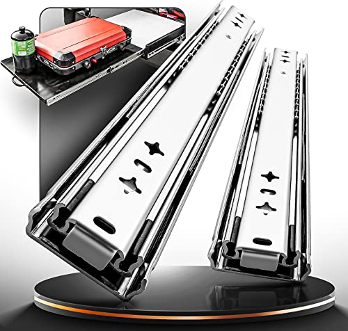 AOLISHENG 1 Paar (2 Stück) Schwerlast schubladenschienen vollauszug 1000 mm 70 Kg Tragkraft Schubladenschiene Schwerlast Teleskopschiene Ohne Schloss