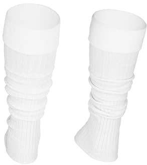 STEVEN Stulpen Mädchen Weiß - Wadenwärmer aus Baumwolle, Beinstulpen für Kinder - Leg Warmers - Geschenk für Junge Tänzer