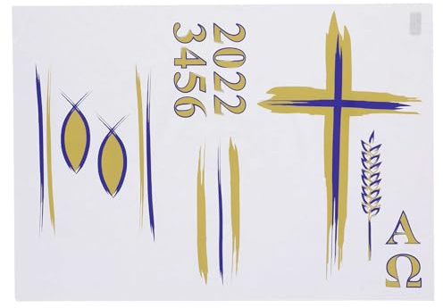 Holyart Candles, Large Candles: Stickers for Paschal Candles, Set F
