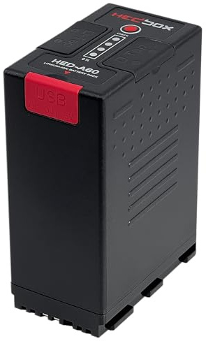 HEDBOX HED-A60 - Batteria agli ioni di litio (95 Wh/6700 mAh), 2 X D-Tap e uscita USB, compatibile con Canon BP-A60