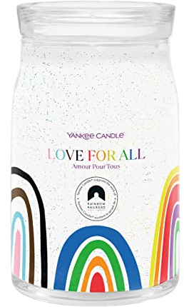 Yankee Candle Duftkerze im Glas (groß) LOVE FOR ALL - Kerze mit Brenndauer bis zu 90 Stunden