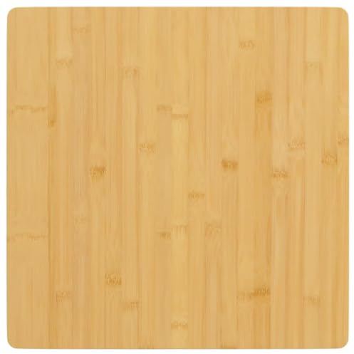 vidaXL Natural Bamboo Table Top - Versatile and Durable Square Tabletop for Coffee Table, Side Table and More - 50x50x1.5 cm