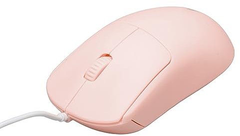 Ratón USB Básico Con Cable, 1200 DPI Óptico de 3 Botones Para Computadora Portátil y Juegos, Diseño Ergonómico, Color Claro Para Niños, Niñas, Dama