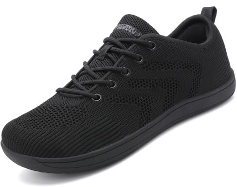 Ulicox Scarpe Barefoot Minimaliste Uomo Donna Sneaker Running Camminata Leggere,Tomaia Traspirante,Nero 41