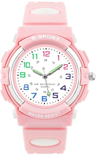 GUUMUXIN Montre Enfant Garçon Fille,Montre Garçon Analogique,Montre Enfant,Montre Analogique à Quartz avec Bracelet en Caoutchouc Étanche Montres de Sport D'extérieur