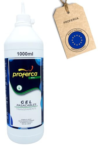 PROFERCA® Gel Lubrifiant Proferca pour Câbles Électriques | Gel Transparent pour Passe-Câbles Professionnels | Fabriqué en Italie, Incolore, Inodore, Non Mancha