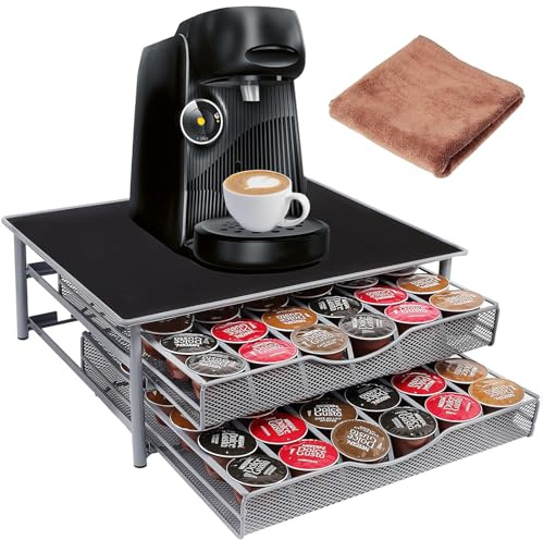 BBWELL Soporte para Cápsulas de Café,Cajón para Almacenar Cápsulas,Dispensador de Capsulas,Almacenamiento de Cápsulas de Gran for Dolce Gusto,Capacidad para el Hogar,Oficina,Café