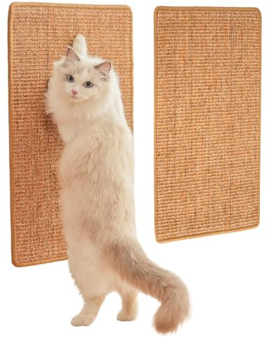 2Pack Cat Scratcher Mat,23.6 X 15.7 Inch,sisal cat scratchers for Indoor Cats,cat Scratch pad,cat Scratching Board,cat Scratching Post,sisal Rug Carpet,cat Scratch Furniture Protector,Brown
