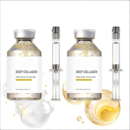 Ampoule Faciale En Peptide De Soie Et CollagèNe Profond, Ampoule De Lifting Intensif En Peptide De Soie, Pour Le Raffermissement Et Le Lifting Du Visage,2PCS