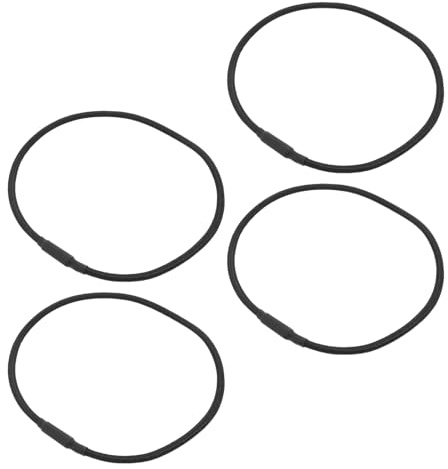 VICASKY Fasce Elastiche in Gomma Nere per Supporto Microfono Antiurto 4 Pezzi, Anelli di Ricambio Resistenti per Sospensione Microfono, Accessori per Studio di Registrazione e Allenamento
