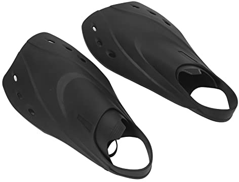Naroote 2ST KORTA Simfenor, TPR Justerbara Dykfenor, Lätta Träningsfenor med Komfortpassform, Perfekt för Träning och Snorkling, 13 Tum Storlek 36-39