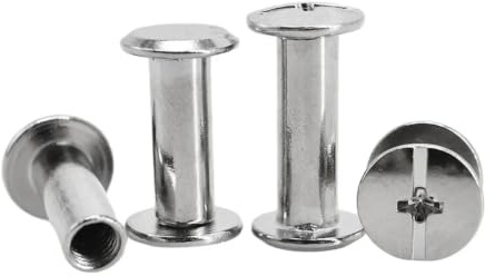Rivets, écrous, boulons, vis de réglage, for reliure ceintures en cuir et sacs à main, clous for albums photo calendriers (4 mm 125 mm)