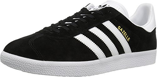 adidas Men's Gazelle Sneaker, Black/White/Gold Metallic, 11 UK