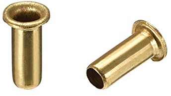 sourcing map 200 Stk. Durchgangsloch Kupfer Hohlnieten Ösen Leiterplatte PCB 4mmx10mm Golden