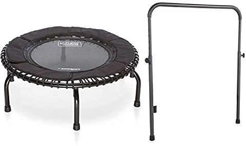 JumpSport 39 Inch Fitness Trampoline Adults Workout Rebounder with Handlebar, Model 250