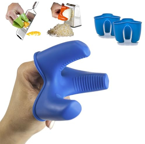 Ready Grips Silicone Finger Guard Protector for Grating Cheese & Vegetables with Mandolin Slicer, Kitchen Accessories, 2 Pack