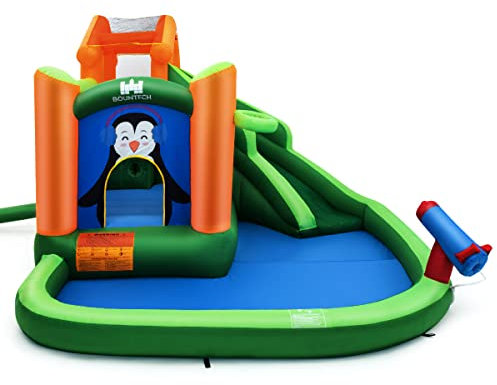 GYMAX Castello Gonfiabile per Bambini 3-10 Anni, 370 x 300 x 190 cm (Modello 2)