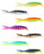 LT Easiyl 7 Stück Gummifische mit Mehreren Segmenten 8 cm Spinner-Angelset Blinker Angelköder Gummi-Angelköder Fisch-Angelset für Barsch Zander Hecht