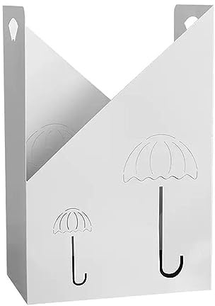 Umbrella Stand Freestanding Metal Umbrella Stand, Umbrella Holder with Removable Drip Tray, Umbrella Bucket Storage Shelf, for Home, Entryway, Office, Hotel and Supermarket Umbrella Storage(White)