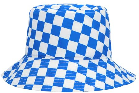 Boland 54228 - Bayerhatt med rutmönster, bayersk traditionell maskeradhatt för ölfestival eller karneval
