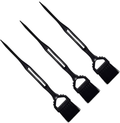 Artibetter Set da 3 Pezzi Spazzole per Tintura Chioma in Pp Nere, Applicatore per Trattamento Olio, per Uso Professionale in Salone e Casa, per Styling Fai-da-te Colore Casuale