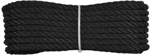 Corderie Italiane 006004226 Gherlino cima per ormeggio, diametro 10 mm, 10 metri, Nero